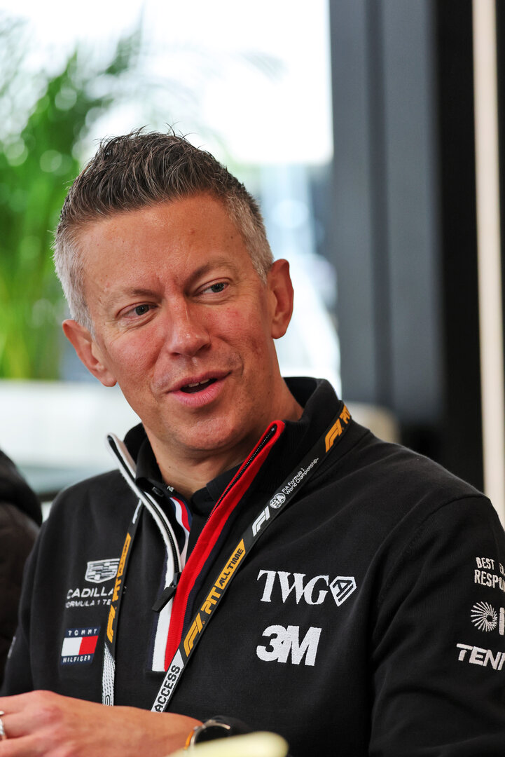 GP OLANDA, Marcin Budkowski (POL) Cadillac Formula 1 Team, Team Principal with the media.
20.08.2026. Formula 1 World Championship, Rd 12, Dutch Grand Prix, Zandvoort, Netherlands, Preparation Day.
- www.xpbimages.com, EMail: requests@xpbimages.com © Copyright: Moy / XPB Images