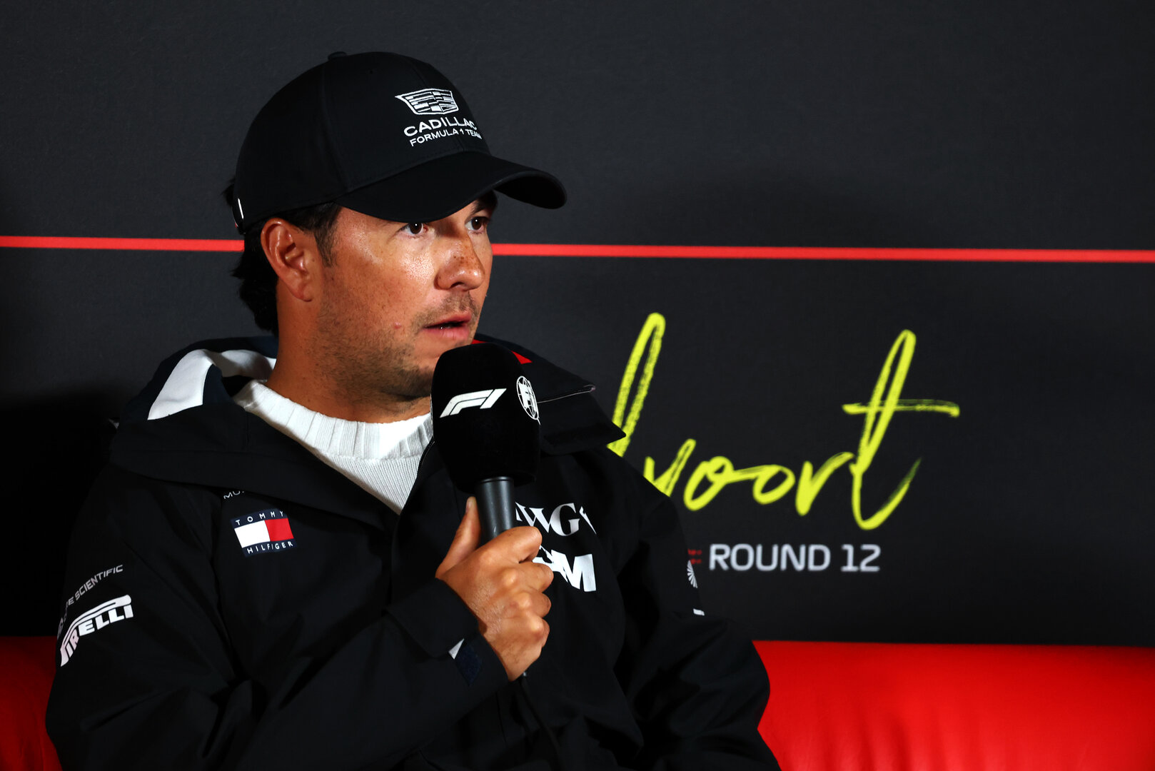 GP OLANDA, Sergio Perez (MEX) Cadillac Formula 1 Team in the FIA Press Conference.
20.08.2026. Formula 1 World Championship, Rd 12, Dutch Grand Prix, Zandvoort, Netherlands, Preparation Day.
- www.xpbimages.com, EMail: requests@xpbimages.com © Copyright: Bearne / XPB Images