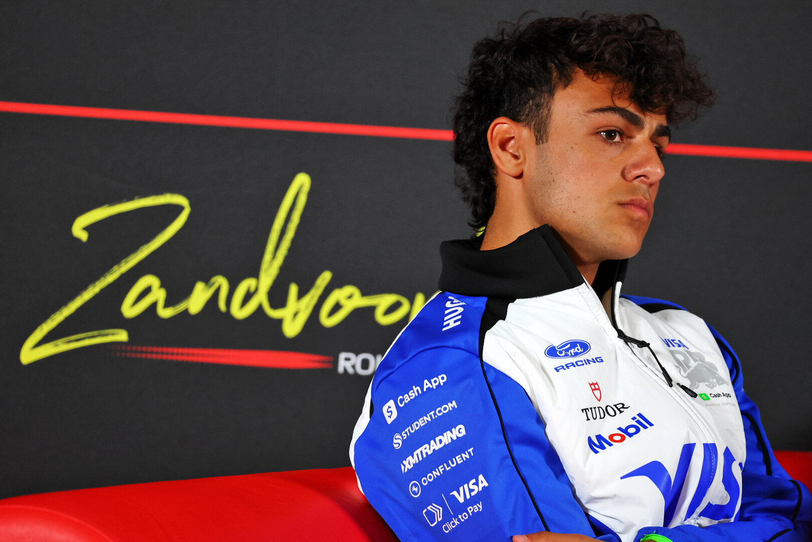 GP OLANDA, Arvid Lindblad (GBR) Racing Bulls Formula One Team in the FIA Press Conference.
20.08.2026. Formula 1 World Championship, Rd 12, Dutch Grand Prix, Zandvoort, Netherlands, Preparation Day.
- www.xpbimages.com, EMail: requests@xpbimages.com © Copyright: Bearne / XPB Images