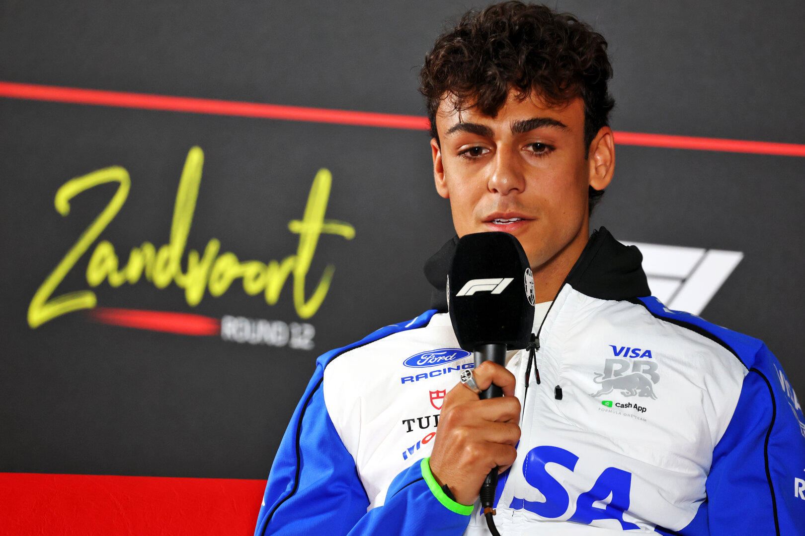 GP OLANDA, Arvid Lindblad (GBR) Racing Bulls Formula One Team in the FIA Press Conference.
20.08.2026. Formula 1 World Championship, Rd 12, Dutch Grand Prix, Zandvoort, Netherlands, Preparation Day.
- www.xpbimages.com, EMail: requests@xpbimages.com © Copyright: Bearne / XPB Images