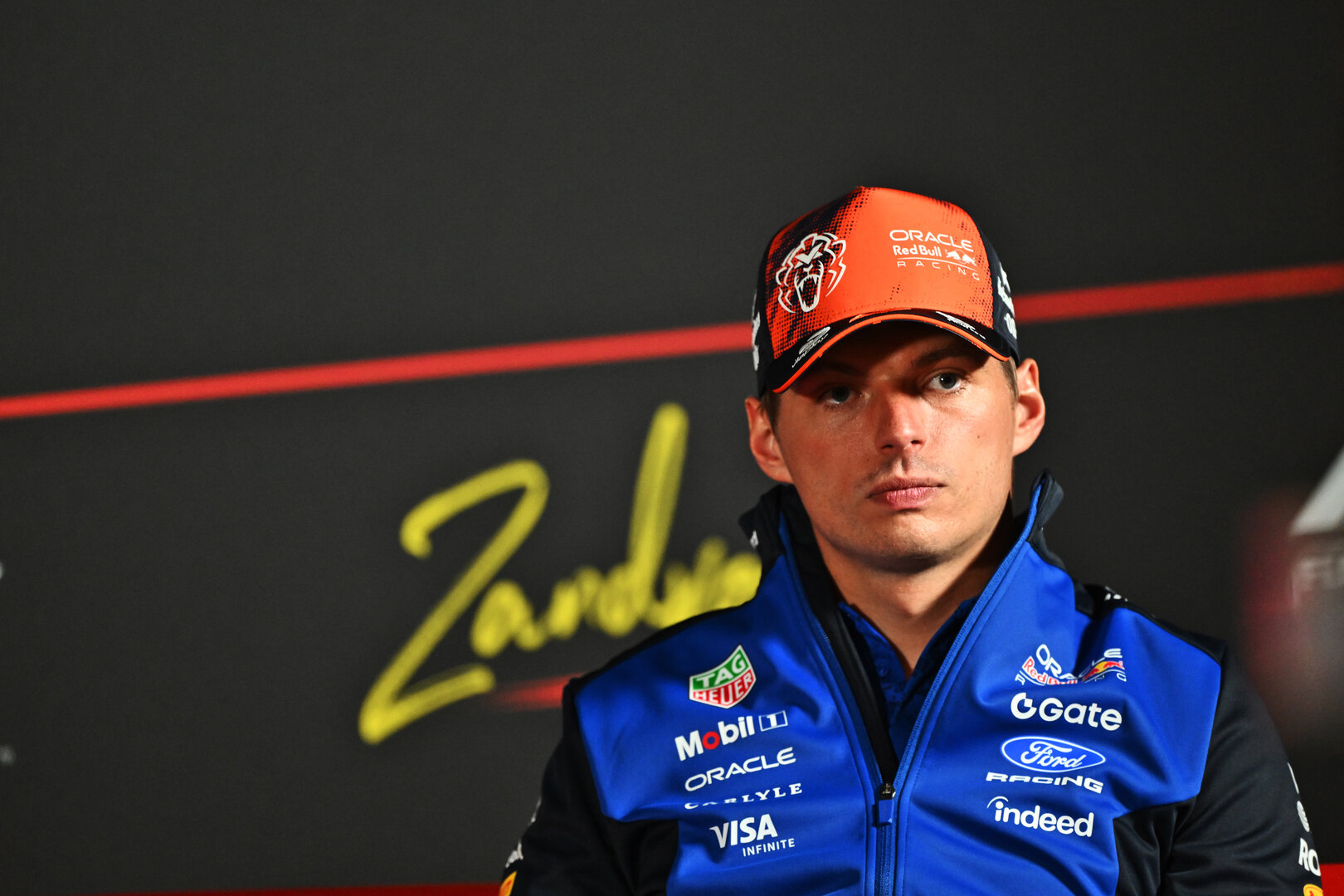GP OLANDA, Max Verstappen (NLD) Red Bull Racing in the FIA Press Conference.
20.08.2026. Formula 1 World Championship, Rd 12, Dutch Grand Prix, Zandvoort, Netherlands, Preparation Day.
- www.xpbimages.com, EMail: requests@xpbimages.com © Copyright: Price / XPB Images