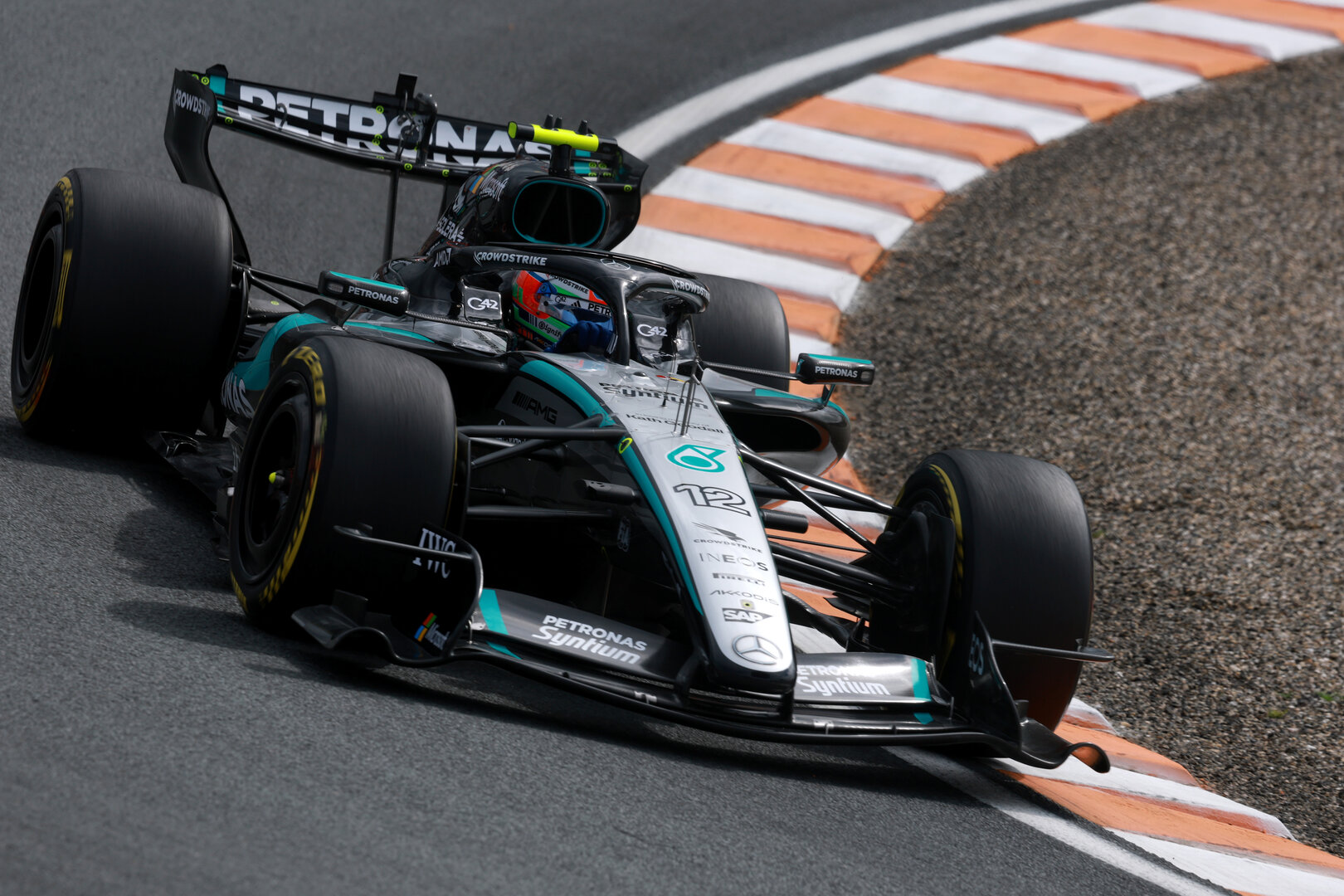 GP OLANDA, Andrea Kimi Antonelli (ITA) Mercedes AMG Formula One Team W17.
21.08.2026. Formula 1 World Championship, Rd 12, Dutch Grand Prix, Zandvoort, Netherlands, Sprint Qualifiche Day.
- www.xpbimages.com, EMail: requests@xpbimages.com © Copyright: Charniaux / XPB Images