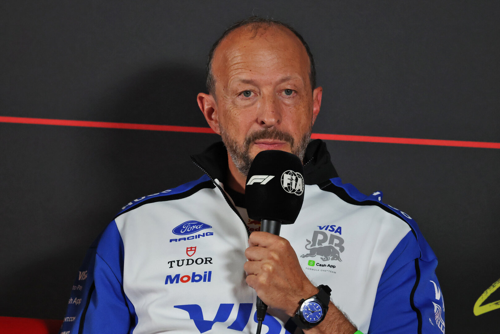GP OLANDA, Peter Bayer (AUT) Racing Bulls Formula One Team Chief Executive Officer in the FIA Press Conference.
21.08.2026. Formula 1 World Championship, Rd 12, Dutch Grand Prix, Zandvoort, Netherlands, Sprint Qualifiche Day.
- www.xpbimages.com, EMail: requests@xpbimages.com © Copyright: Moy / XPB Images