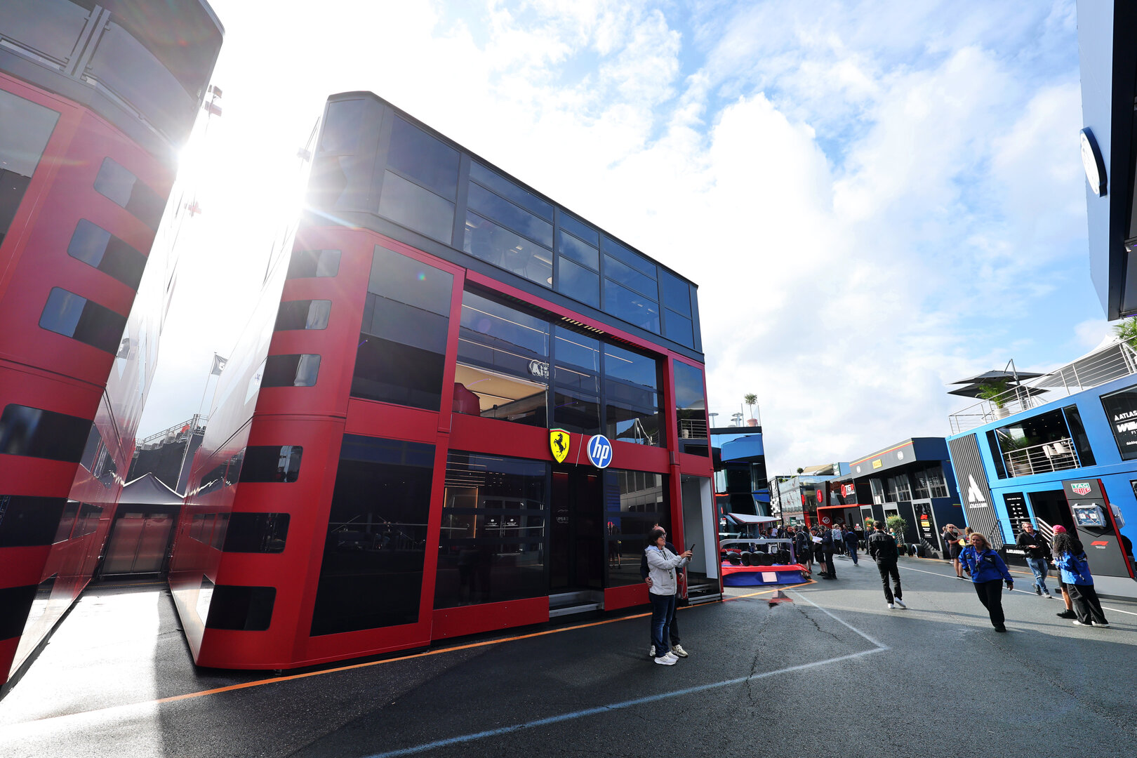 GP OLANDA, Ferrari motorhome in the paddock.
22.08.2026. Formula 1 World Championship, Rd 12, Dutch Grand Prix, Zandvoort, Netherlands, Sprint e Qualifiche Day.
- www.xpbimages.com, EMail: requests@xpbimages.com © Copyright: Moy / XPB Images