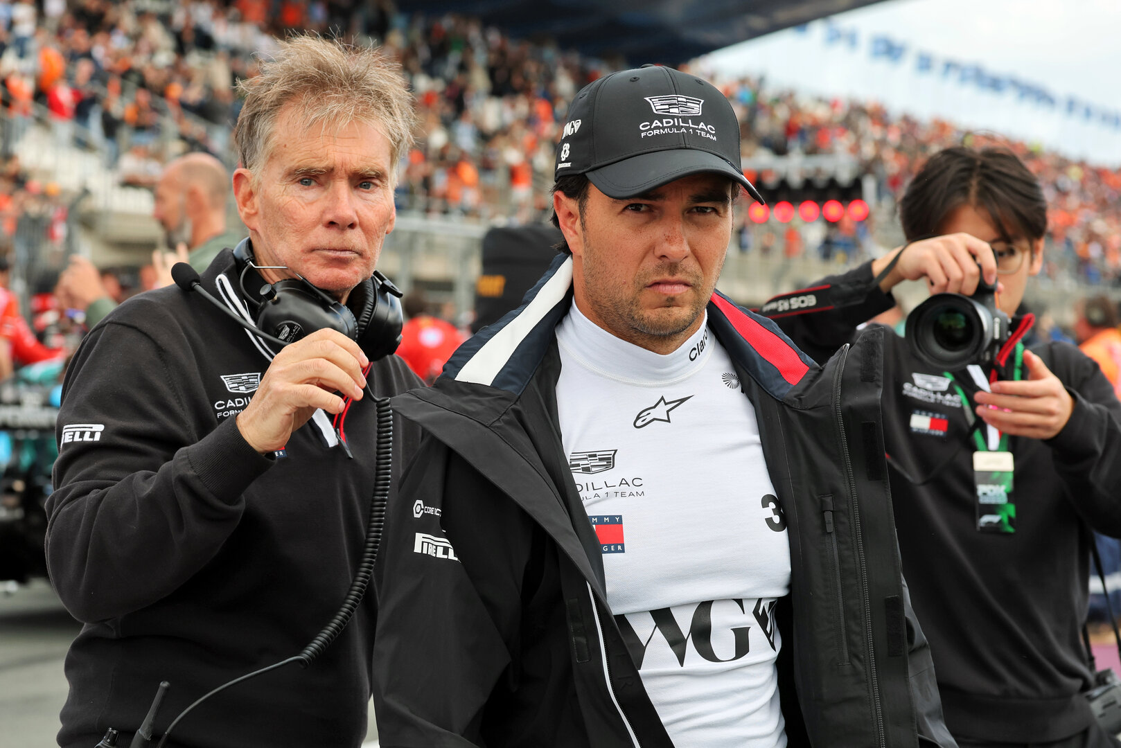 GP OLANDA, Sergio Perez (MEX) Cadillac Formula 1 Team on the grid.
22.08.2026. Formula 1 World Championship, Rd 12, Dutch Grand Prix, Zandvoort, Netherlands, Sprint e Qualifiche Day.
- www.xpbimages.com, EMail: requests@xpbimages.com © Copyright: Moy / XPB Images