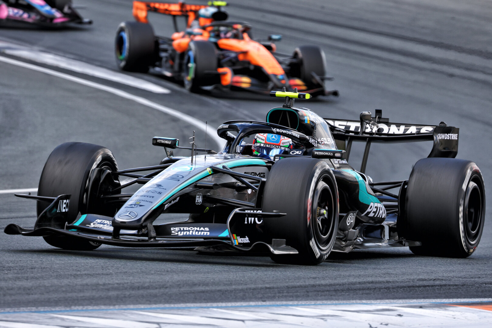 GP OLANDA, Andrea Kimi Antonelli (ITA) Mercedes AMG Formula One Team W17.
23.08.2026. Formula 1 World Championship, Rd 12, Dutch Grand Prix, Zandvoort, Netherlands, Gara Day.
- www.xpbimages.com, EMail: requests@xpbimages.com © Copyright: Bearne / XPB Images