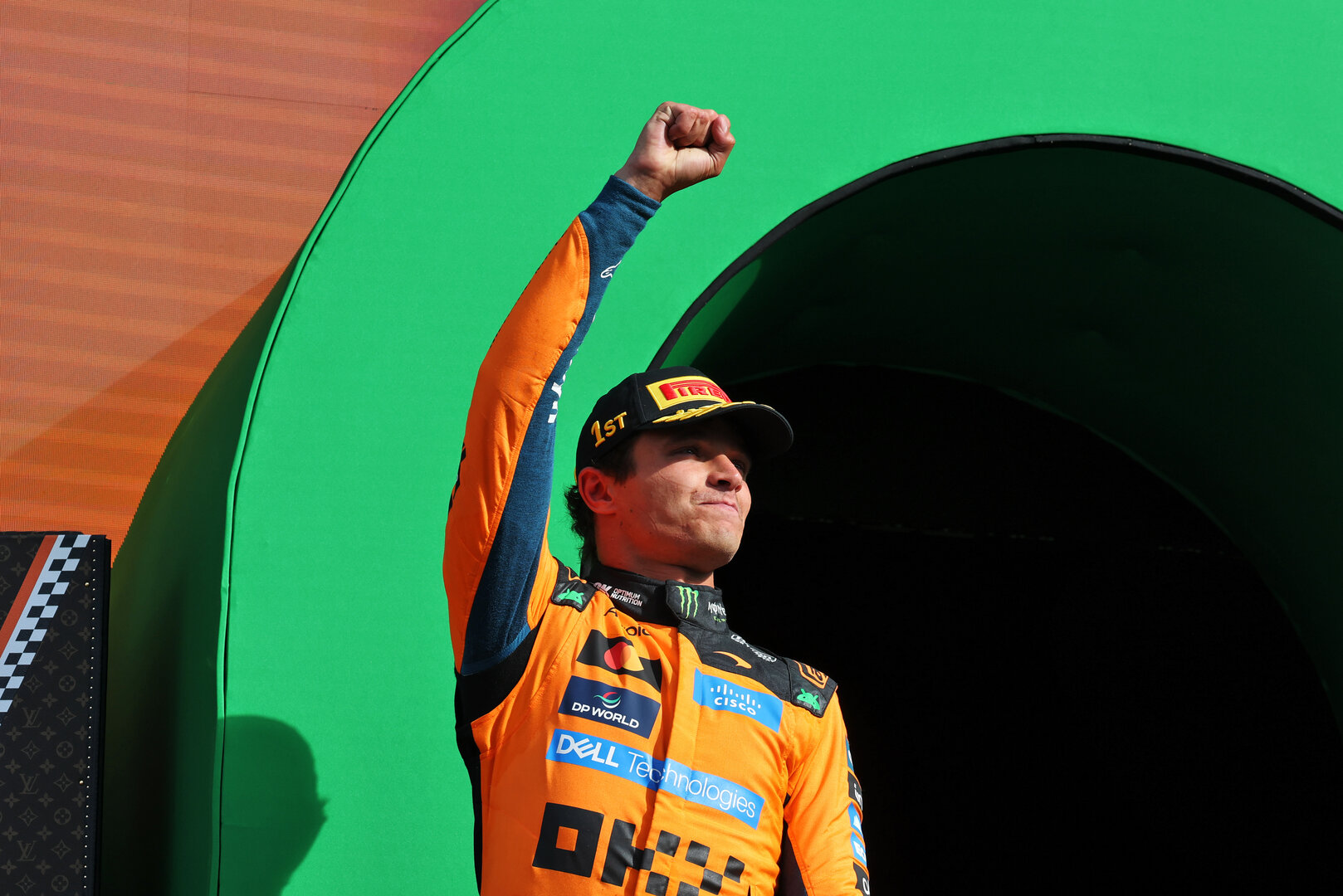 GP OLANDA, Gara winner Lando Norris (GBR) McLaren F1 Team celebrates on the podium.
23.08.2026. Formula 1 World Championship, Rd 12, Dutch Grand Prix, Zandvoort, Netherlands, Gara Day.
- www.xpbimages.com, EMail: requests@xpbimages.com © Copyright: Moy / XPB Images