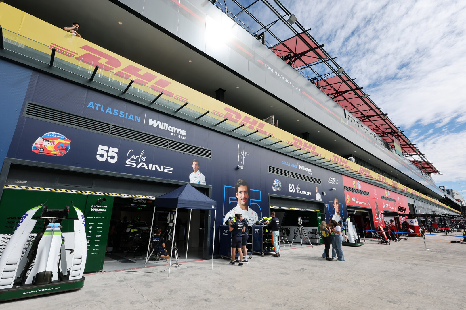 GP SPAGNA, Garage of Carlos Sainz (ESP) Williams F1 Team.10.09.2026. Formula 1 World Championship, Rd 14, Spanish Grand Prix, Madrid, Spain, Preparation Day.- www.xpbimages.com, EMail: requests@xpbimages.com © Copyright: XPB Images
