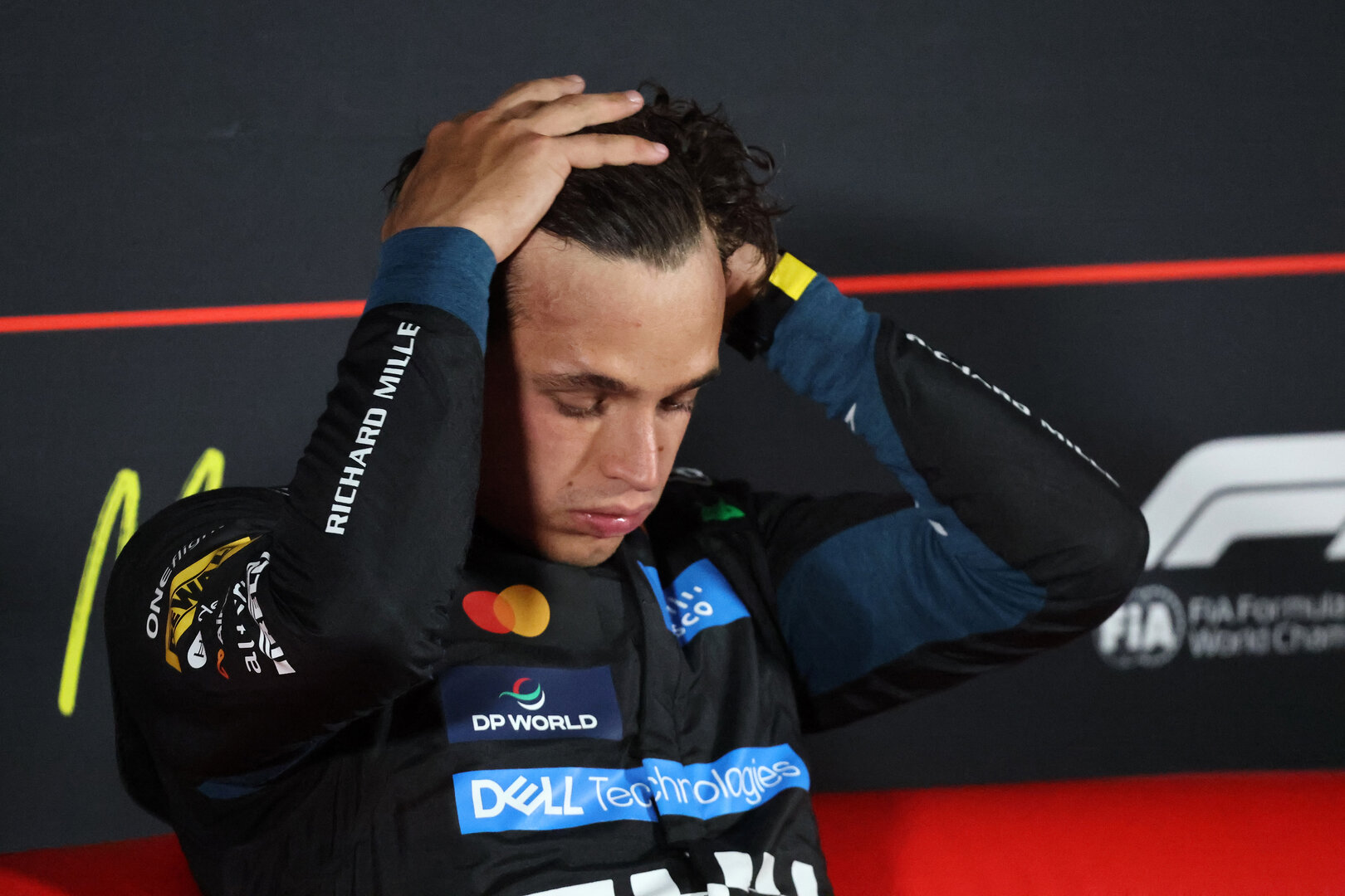 GP SPAGNA, Lando Norris (GBR) McLaren F1 Team in the post qualifying FIA Press Conference.
12.09.2026. Formula 1 World Championship, Rd 14, Spanish Grand Prix, Madrid, Spain, Qualifiche Day.
- www.xpbimages.com, EMail: requests@xpbimages.com © Copyright: Batchelor / XPB Images