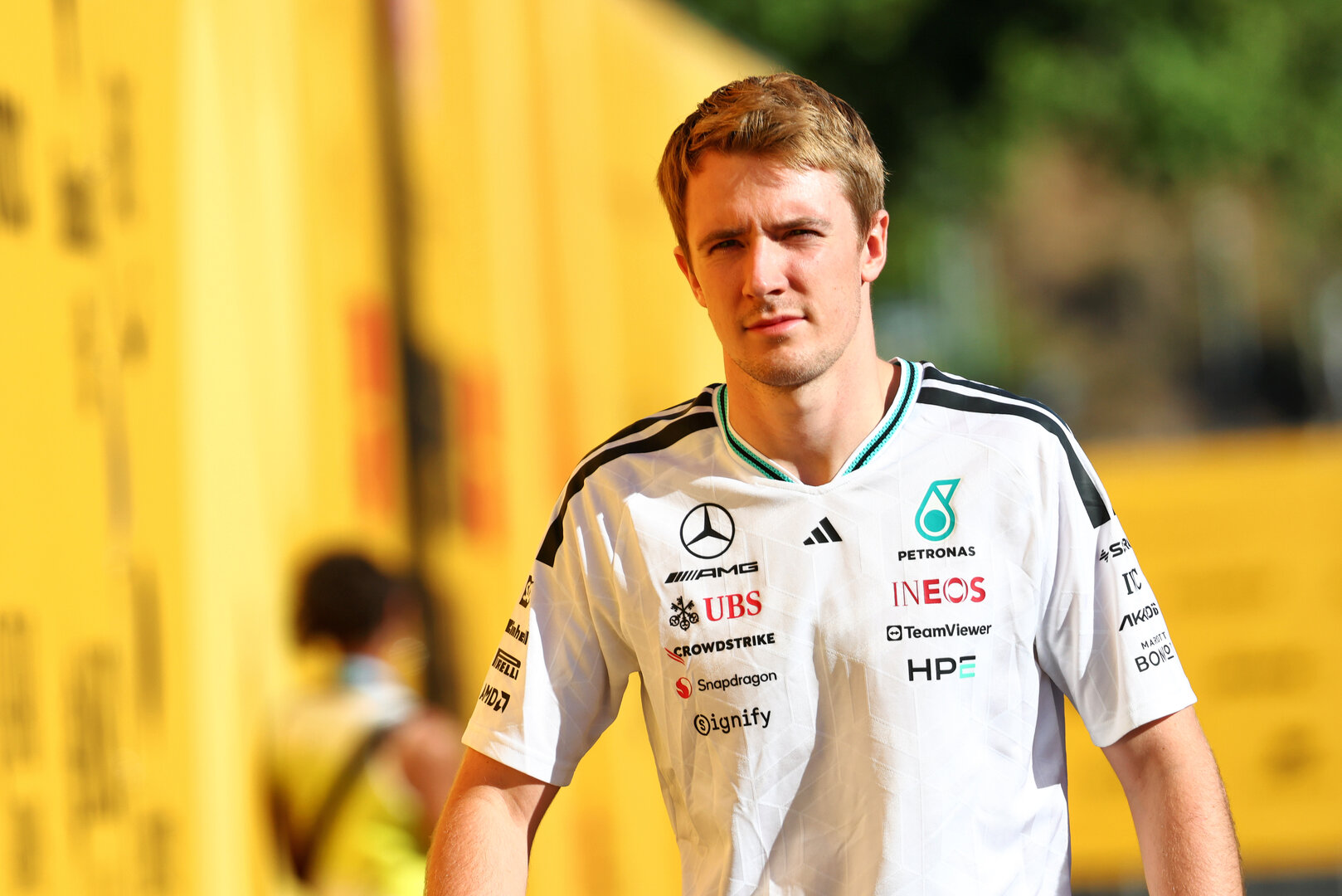 GP SPAGNA, Frederik Vesti (DEN) Mercedes AMG Formula One Team Reserve Driver.
13.09.2026. Formula 1 World Championship, Rd 14, Spanish Grand Prix, Madrid, Spain, Gara Day.
- www.xpbimages.com, EMail: requests@xpbimages.com © Copyright: Bearne / XPB Images