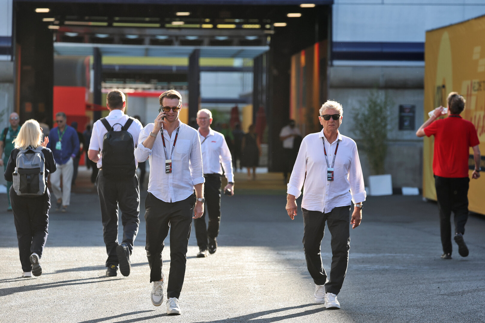 GP SPAGNA, (L to R): Carsten Tilke (GER) Circuit Designer e his father Hermann Tilke (GER) Circuit Designer.
13.09.2026. Formula 1 World Championship, Rd 14, Spanish Grand Prix, Madrid, Spain, Gara Day.
- www.xpbimages.com, EMail: requests@xpbimages.com © Copyright: Moy / XPB Images