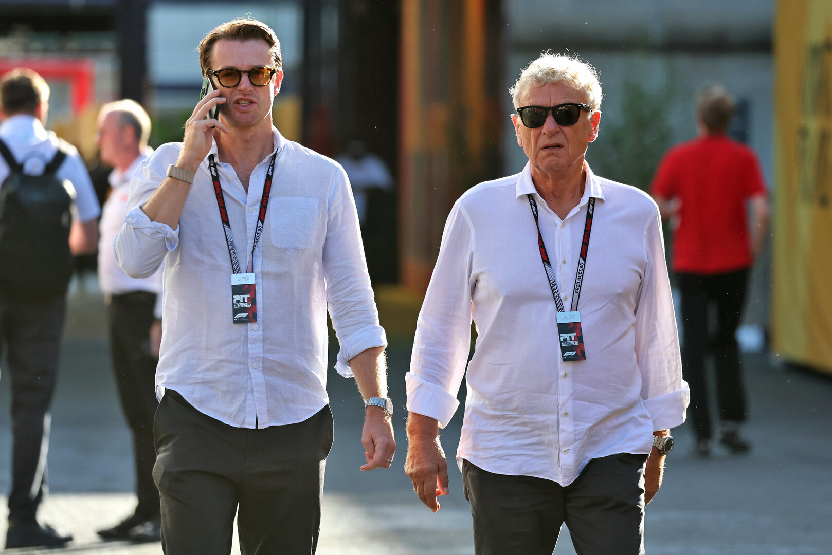 GP SPAGNA, (L to R): Carsten Tilke (GER) Circuit Designer e his father Hermann Tilke (GER) Circuit Designer.
13.09.2026. Formula 1 World Championship, Rd 14, Spanish Grand Prix, Madrid, Spain, Gara Day.
- www.xpbimages.com, EMail: requests@xpbimages.com © Copyright: Moy / XPB Images