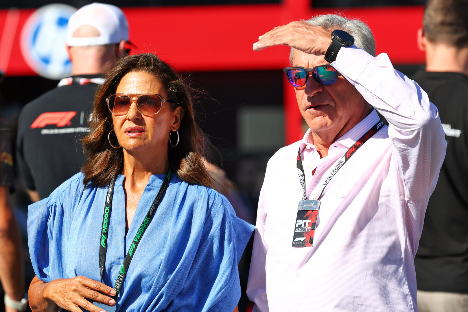 GP SPAGNA, Carlos Sainz (ESP) with sua moglie Reyes Vazquez de Castro.
13.09.2026. Formula 1 World Championship, Rd 14, Spanish Grand Prix, Madrid, Spain, Gara Day.
- www.xpbimages.com, EMail: requests@xpbimages.com © Copyright: Bearne / XPB Images