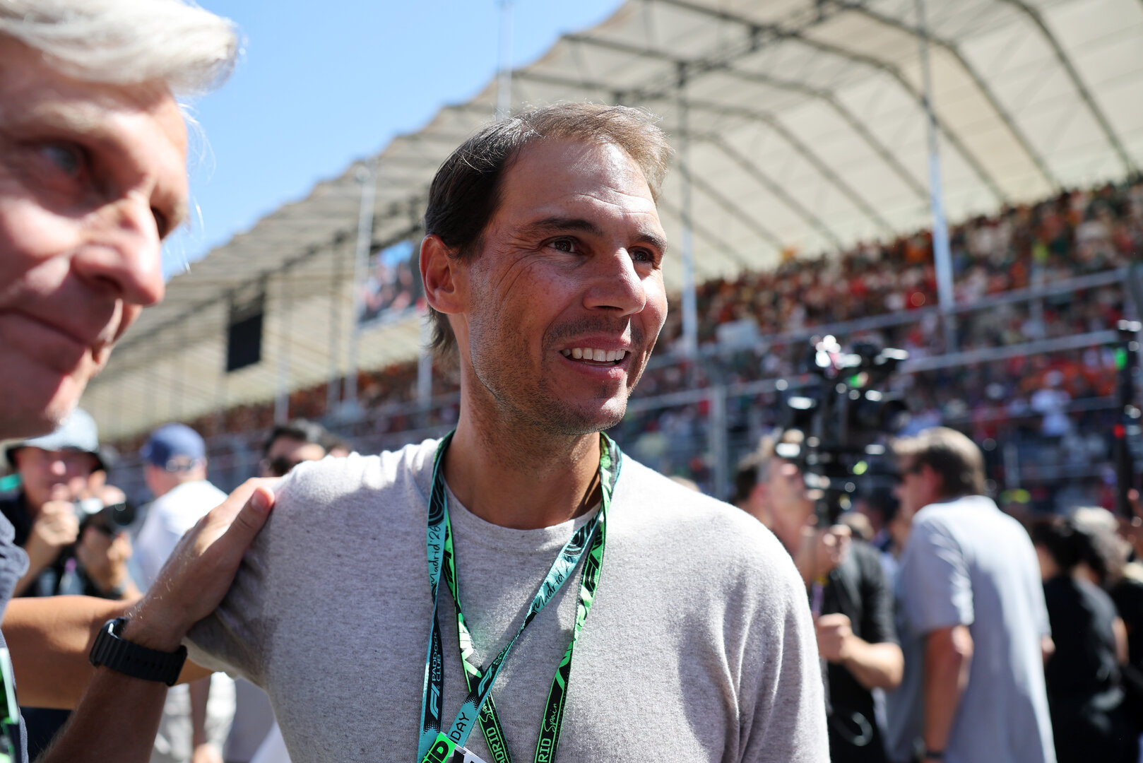 GP SPAGNA, Rafael Nadal (ESP) Tennis Player on the grid.
13.09.2026. Formula 1 World Championship, Rd 14, Spanish Grand Prix, Madrid, Spain, Gara Day.
- www.xpbimages.com, EMail: requests@xpbimages.com © Copyright: Moy / XPB Images
