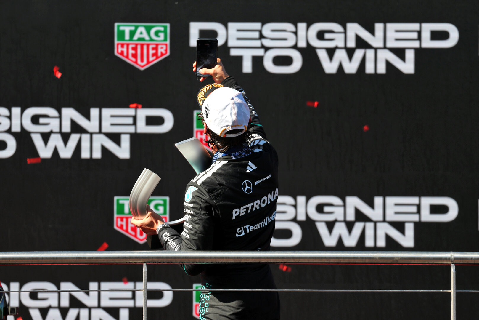 GP SPAGNA, Gara winner Andrea Kimi Antonelli (ITA) Mercedes AMG Formula One Team celebrates on the podium.
13.09.2026. Formula 1 World Championship, Rd 14, Spanish Grand Prix, Madrid, Spain, Gara Day.
- www.xpbimages.com, EMail: requests@xpbimages.com © Copyright: Moy / XPB Images
