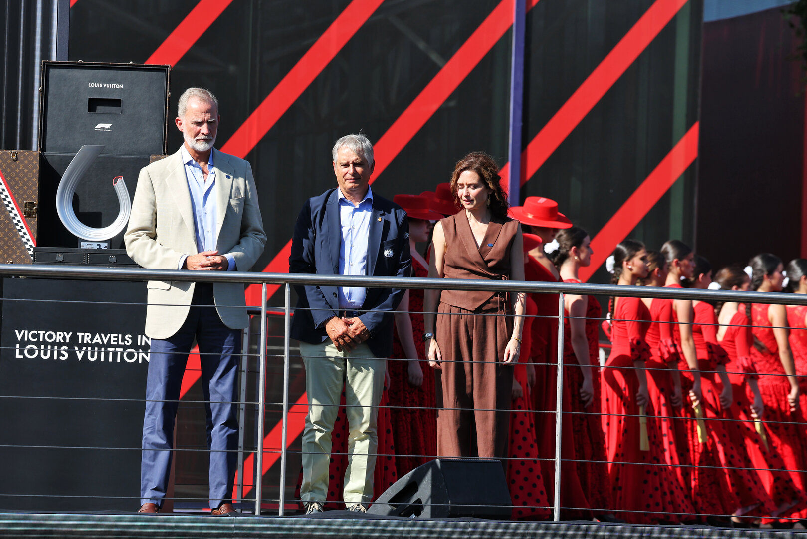 GP SPAGNA, Felipe VI (ESP) King of Spain (Left), on the podium.
13.09.2026. Formula 1 World Championship, Rd 14, Spanish Grand Prix, Madrid, Spain, Gara Day.
- www.xpbimages.com, EMail: requests@xpbimages.com © Copyright: Moy / XPB Images