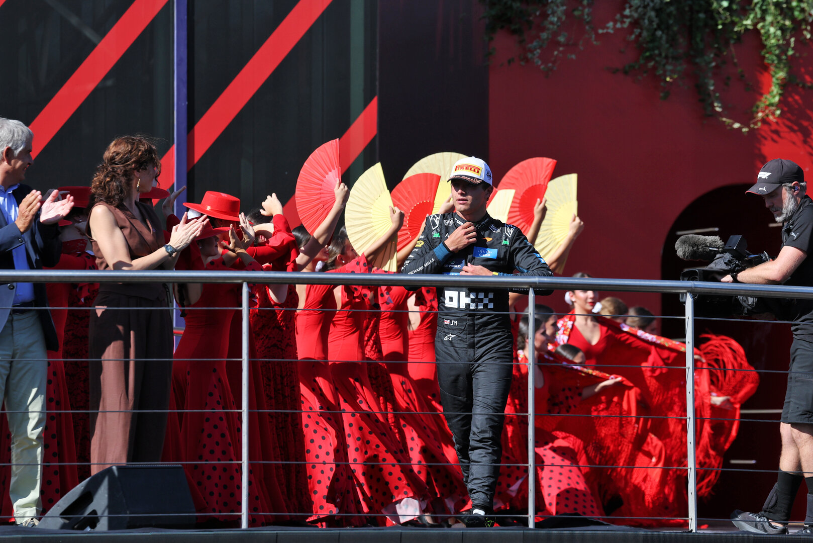 GP SPAGNA, Third placed Lando Norris (GBR) McLaren F1 Team on the podium.
13.09.2026. Formula 1 World Championship, Rd 14, Spanish Grand Prix, Madrid, Spain, Gara Day.
- www.xpbimages.com, EMail: requests@xpbimages.com © Copyright: Moy / XPB Images