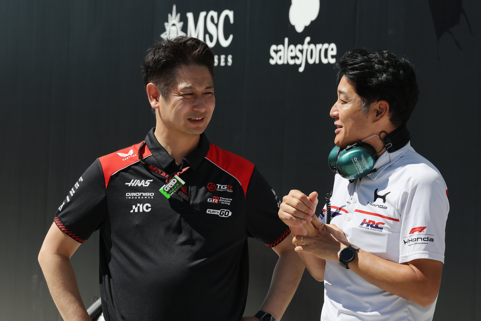 GP SPAGNA, Masaya Kaji (JPN) Toyota Gazoo Racing Global Motorsport Director (Left).
13.09.2026. Formula 1 World Championship, Rd 14, Spanish Grand Prix, Madrid, Spain, Gara Day.
- www.xpbimages.com, EMail: requests@xpbimages.com © Copyright: Moy / XPB Images