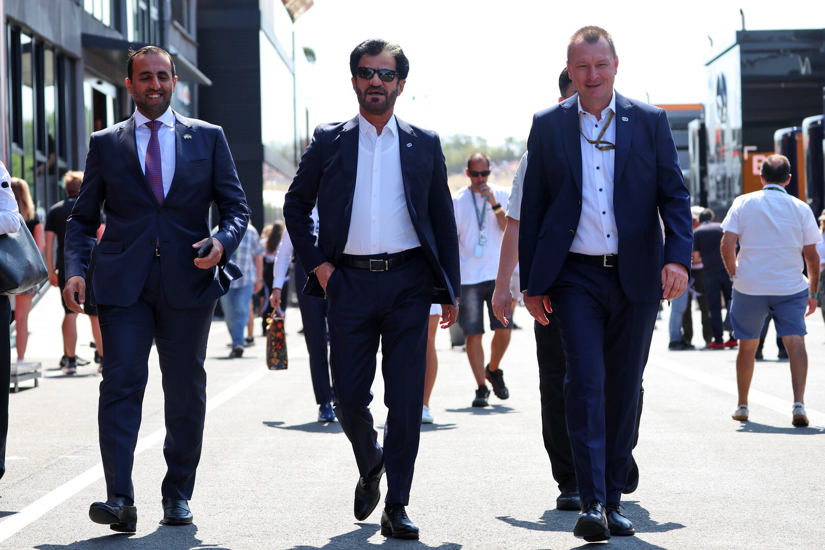GP UNGHERIA, Mohammed Bin Sulayem (UAE) FIA President (Centre).
26.07.2026. Formula 1 World Championship, Rd 11, Hungarian Grand Prix, Budapest, Hungary, Gara Day.
 - www.xpbimages.com, EMail: requests@xpbimages.com © Copyright: Rew / XPB Images