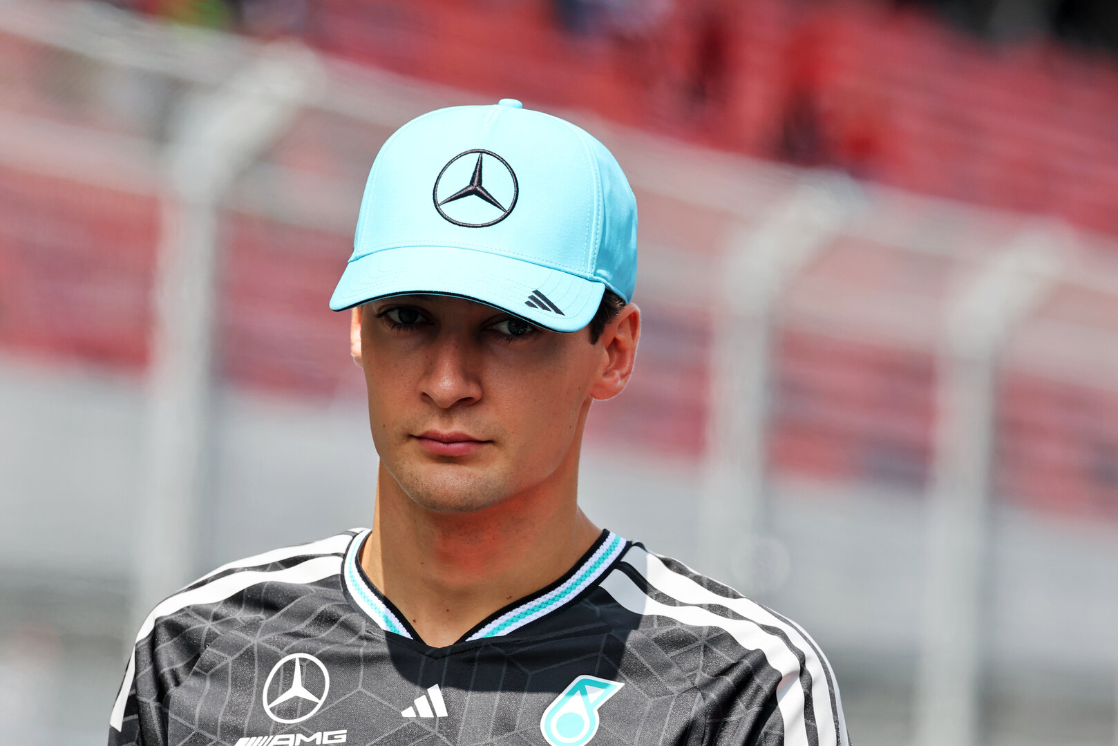 GP UNGHERIA, George Russell (GBR) Mercedes AMG Formula One Team.
23.07.2026. Formula 1 World Championship, Rd 11, Hungarian Grand Prix, Budapest, Hungary, Preparation Day.
- www.xpbimages.com, EMail: requests@xpbimages.com © Copyright: Moy / XPB Images