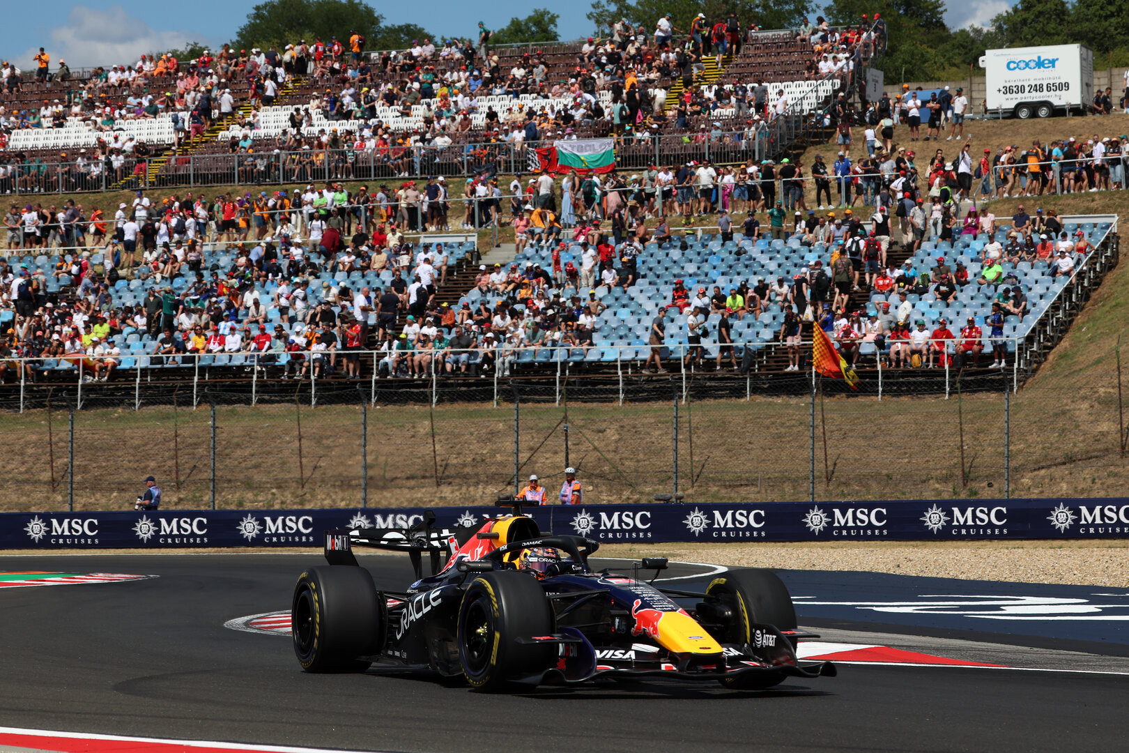 GP UNGHERIA, Max Verstappen (NLD) Red Bull Racing RB22.
24.07.2026. Formula 1 World Championship, Rd 11, Hungarian Grand Prix, Budapest, Hungary, Practice Day.
 - www.xpbimages.com, EMail: requests@xpbimages.com © Copyright: Rew / XPB Images