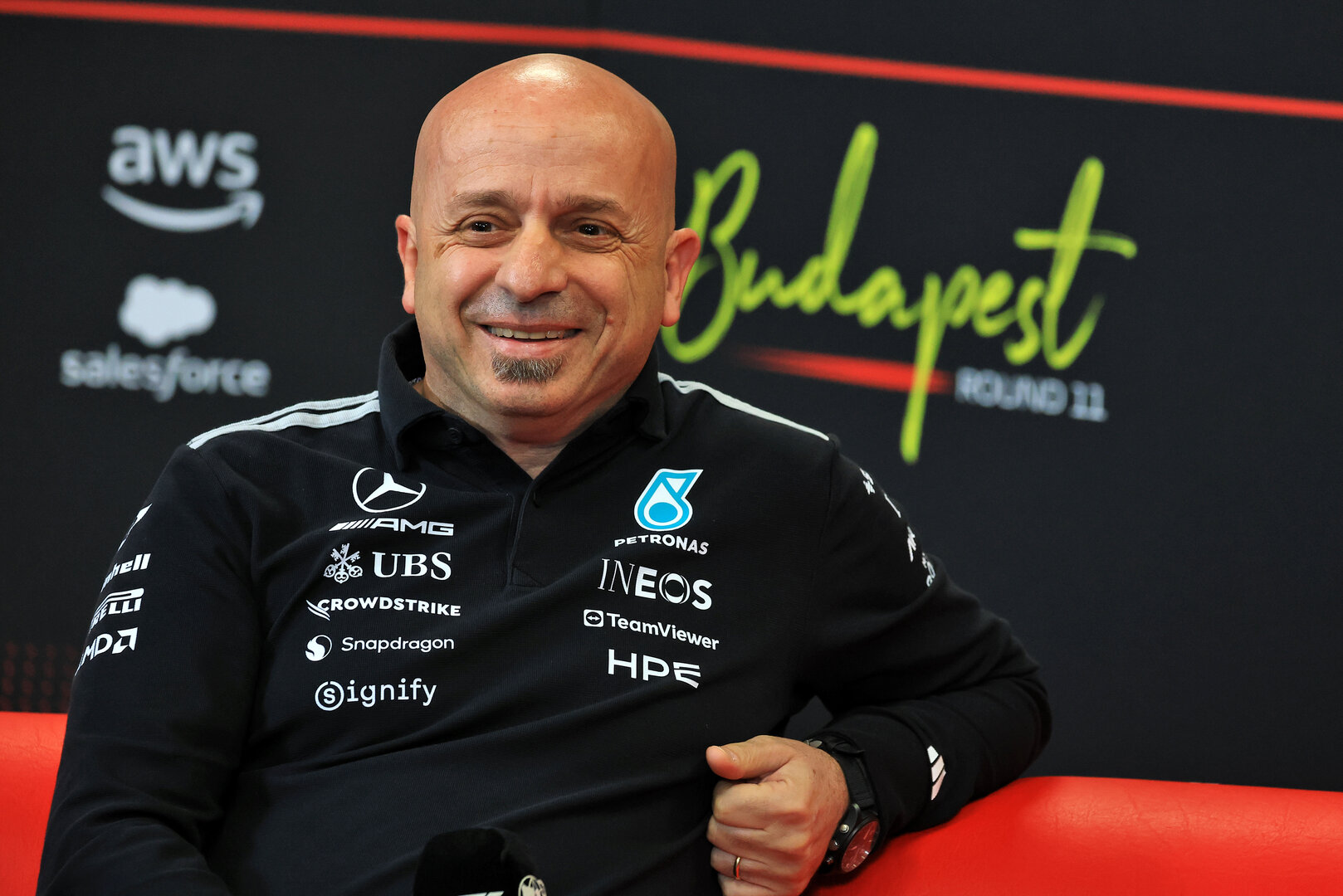 GP UNGHERIA, Simone Resta (ITA) Mercedes AMG Formula One Team Strategic Development Director in the FIA Press Conference.
24.07.2026. Formula 1 World Championship, Rd 11, Hungarian Grand Prix, Budapest, Hungary, Practice Day.
- www.xpbimages.com, EMail: requests@xpbimages.com © Copyright: Moy / XPB Images