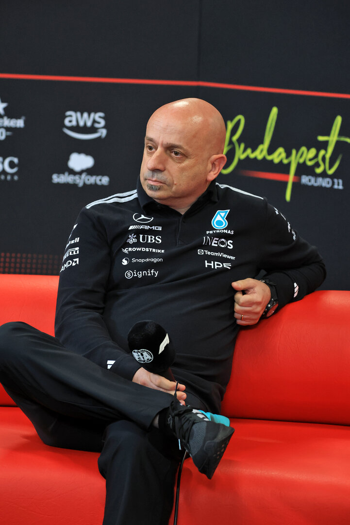 GP UNGHERIA, Simone Resta (ITA) Mercedes AMG Formula One Team Strategic Development Director in the FIA Press Conference.
24.07.2026. Formula 1 World Championship, Rd 11, Hungarian Grand Prix, Budapest, Hungary, Practice Day.
- www.xpbimages.com, EMail: requests@xpbimages.com © Copyright: Moy / XPB Images