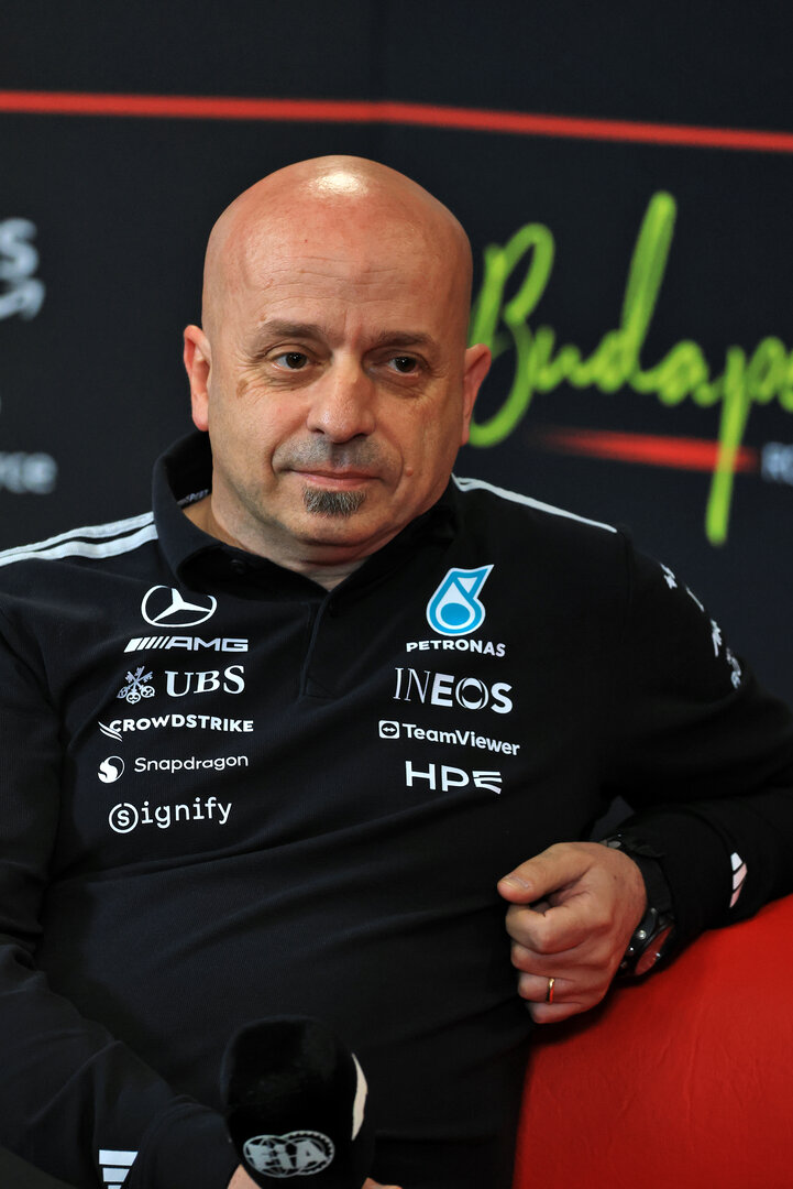GP UNGHERIA, Simone Resta (ITA) Mercedes AMG Formula One Team Strategic Development Director in the FIA Press Conference.
24.07.2026. Formula 1 World Championship, Rd 11, Hungarian Grand Prix, Budapest, Hungary, Practice Day.
- www.xpbimages.com, EMail: requests@xpbimages.com © Copyright: Moy / XPB Images