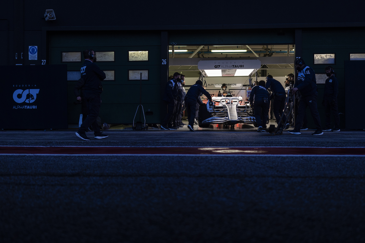 Yuki Tsunoda of Japan and Scuderia AlphaTauri performs during the filming day in Misano, Italy on February 15, 2022 // Samo Vidic / Red Bull Content Pool // SI202202200147 // Usage for editorial use only // 