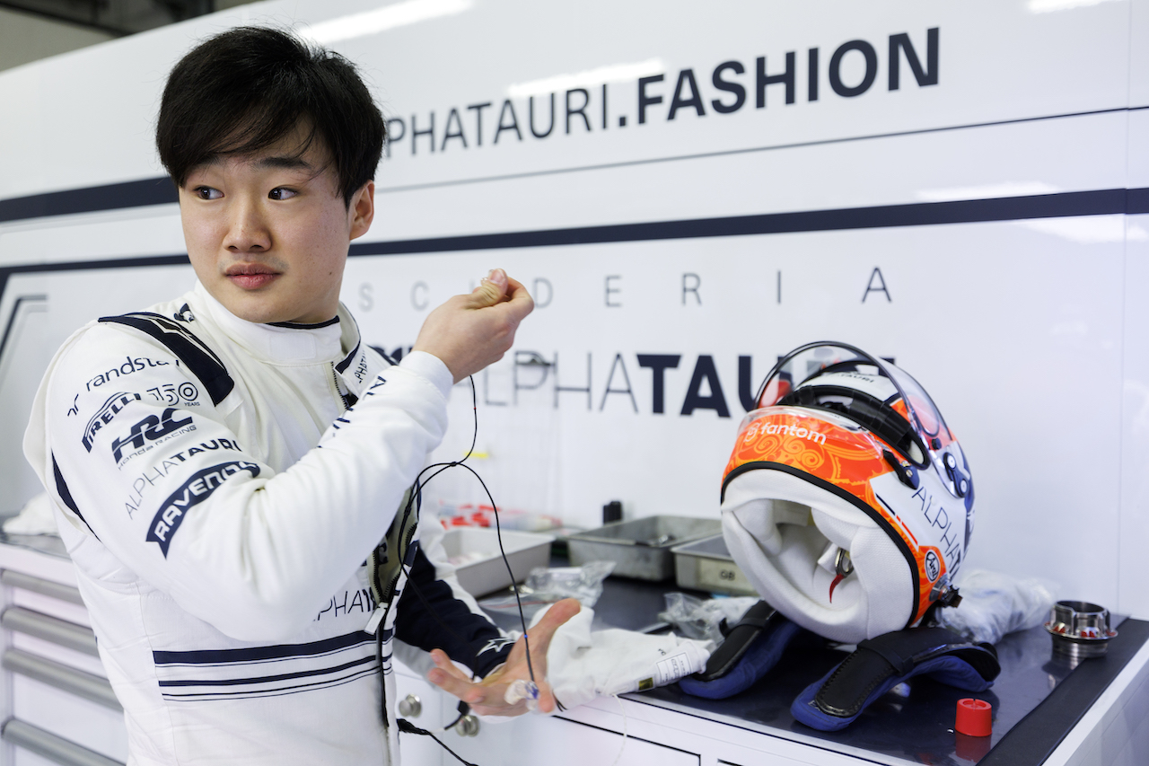 Yuki Tsunoda of Japan and Scuderia AlphaTauri seen during the filming day in Misano, Italy on February 15, 2022 // Samo Vidic / Red Bull Content Pool // SI202202200159 // Usage for editorial use only // 