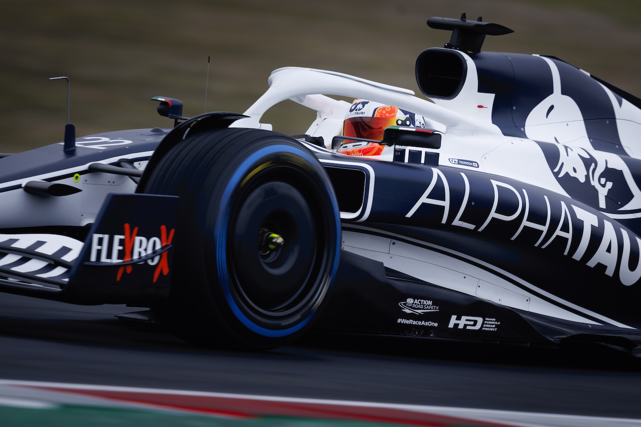Yuki Tsunoda of Japan and Scuderia AlphaTauri performs during the filming day in Misano, Italy on February 15, 2022 // Samo Vidic / Red Bull Content Pool // SI202202200161 // Usage for editorial use only // 