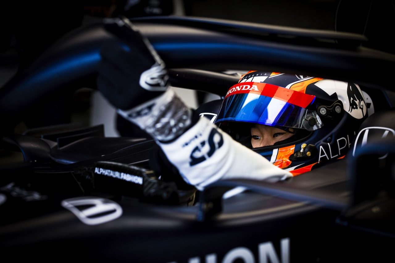 AlphaTauri, filming day ad Imola con la AT02