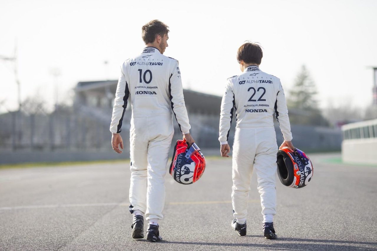 AlphaTauri, filming day ad Imola con la AT02