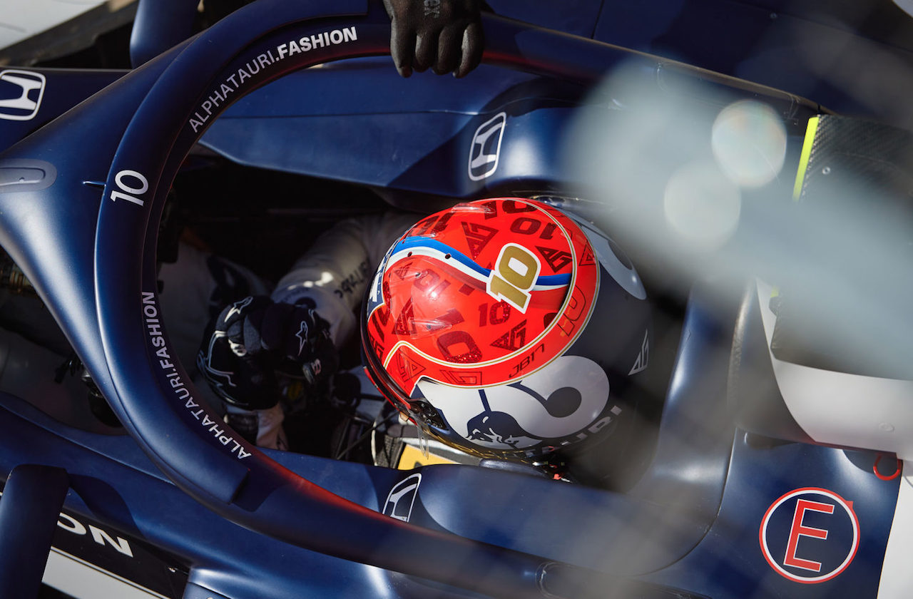 AlphaTauri, filming day ad Imola con la AT02
