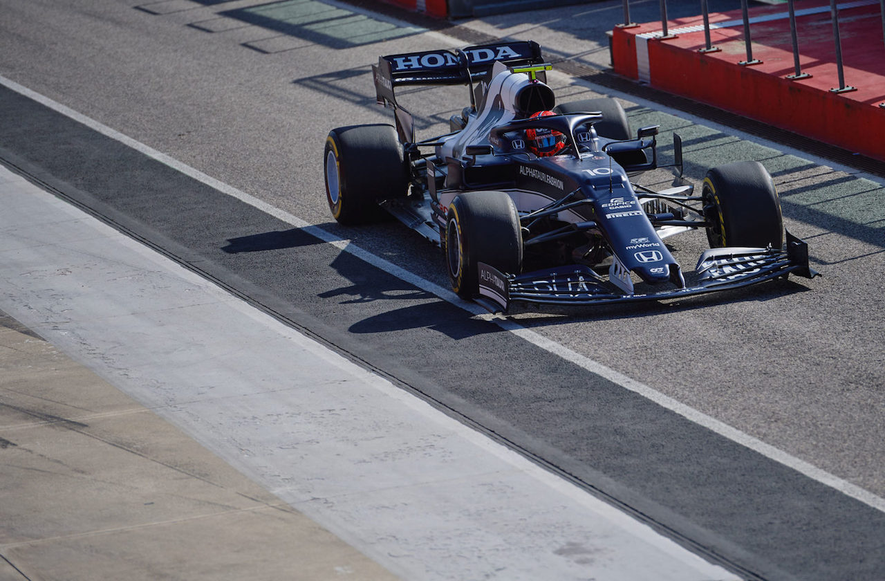 AlphaTauri, filming day ad Imola con la AT02