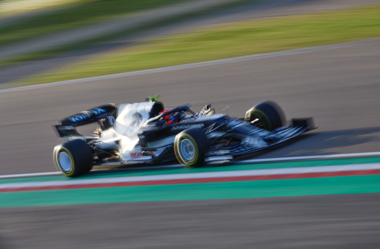 AlphaTauri, filming day ad Imola con la AT02