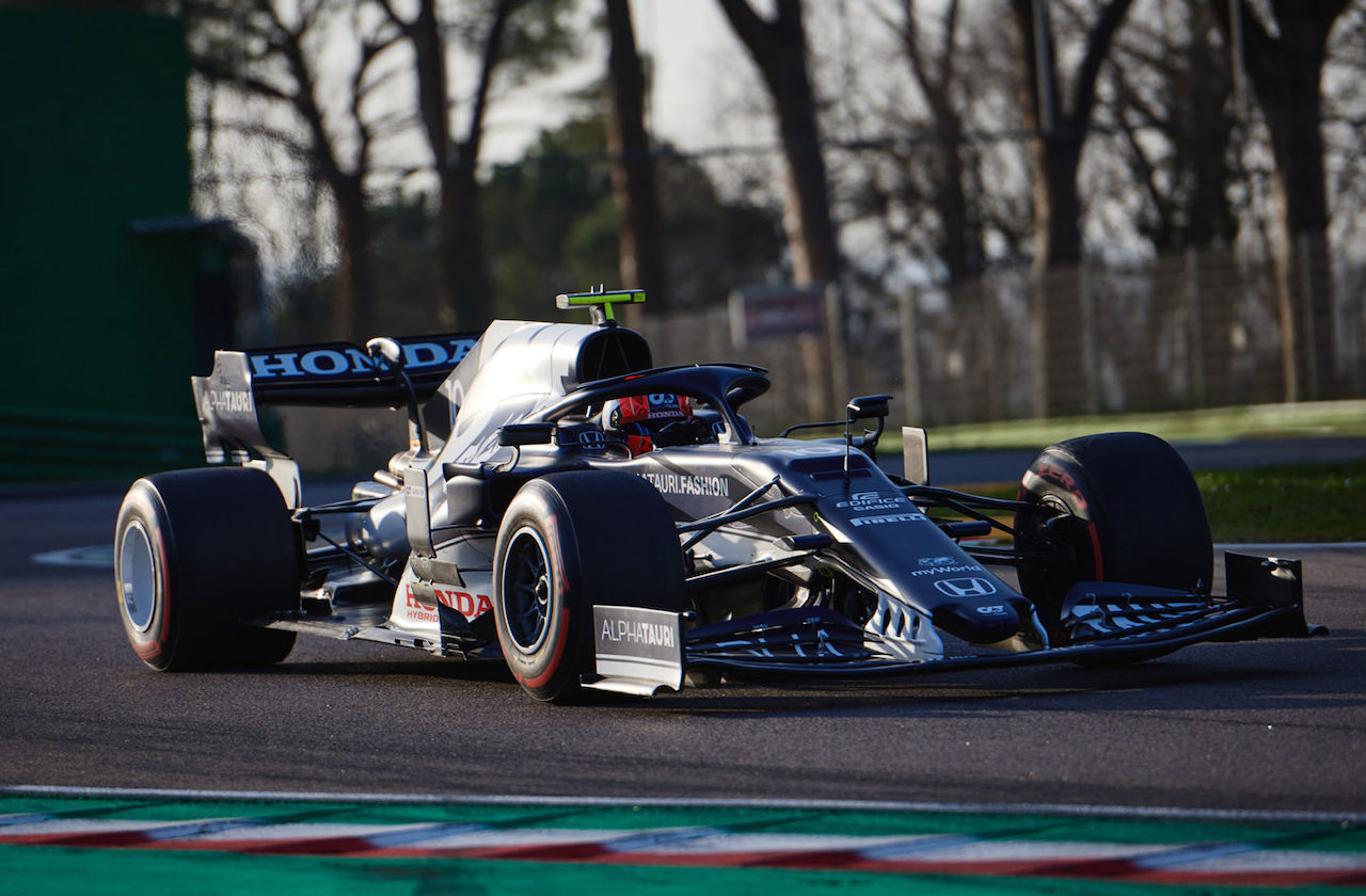 AlphaTauri, filming day ad Imola con la AT02