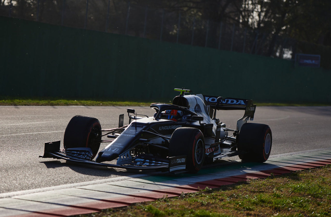 AlphaTauri, filming day ad Imola con la AT02