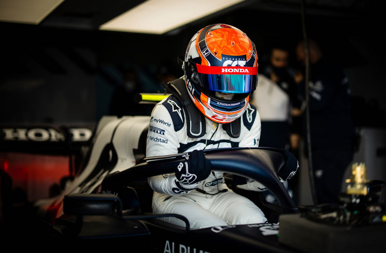 AlphaTauri, filming day ad Imola con la AT02