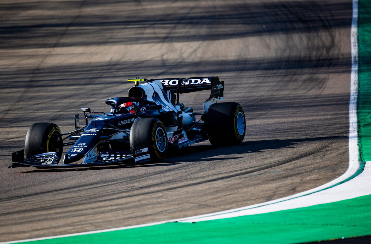 AlphaTauri, filming day ad Imola con la AT02