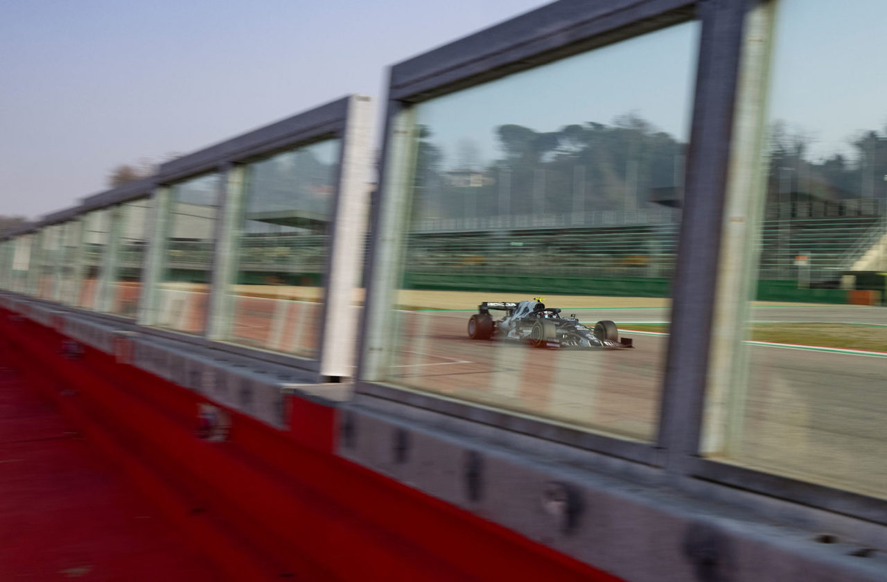 AlphaTauri, filming day ad Imola con la AT02