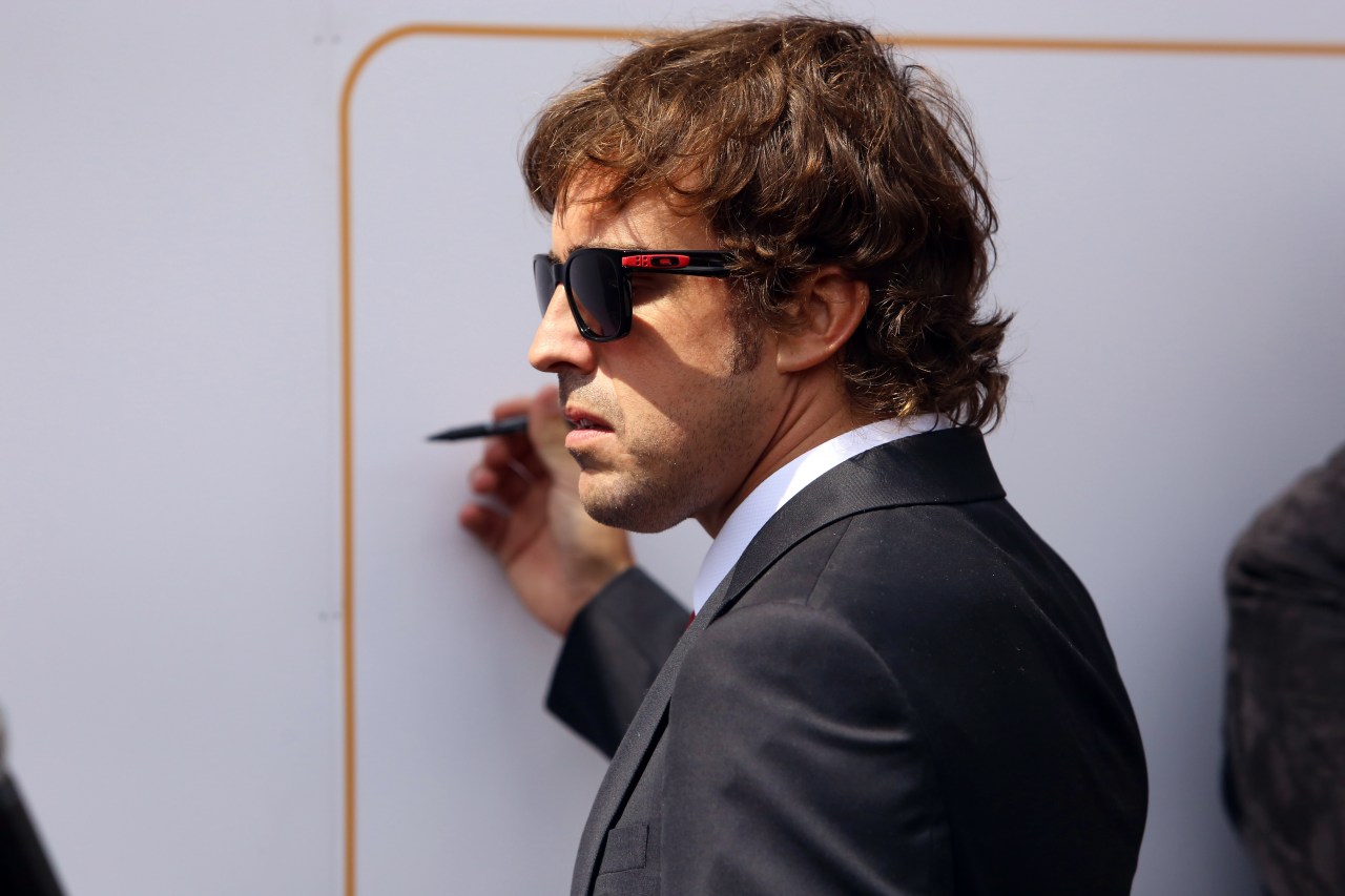Commemoration ceremony at the Tamburello curve atmosphere.Fernando Alonso