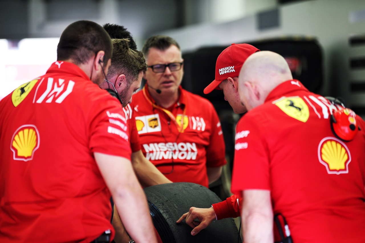 Mick Schumacher (GER) Ferrari Test Driver with Jock Clear (GBR) Ferrari Engineering Director.
02.04.2019.