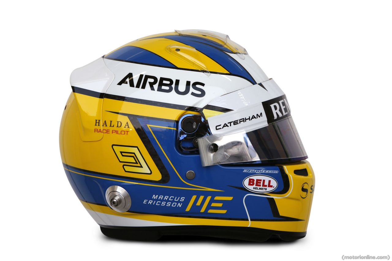 The helmet of Marcus Ericsson (SWE) Caterham.
31.01.2014. Formula One Testing, Day Four, Jerez, Spain.