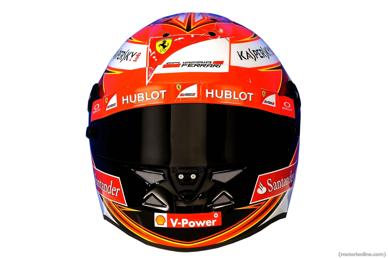The helmet of Kimi Raikkonen (FIN) Ferrari.
02.03.2014. Formula One Testing, Bahrain Test Two, Day Four, Sakhir, Bahrain.