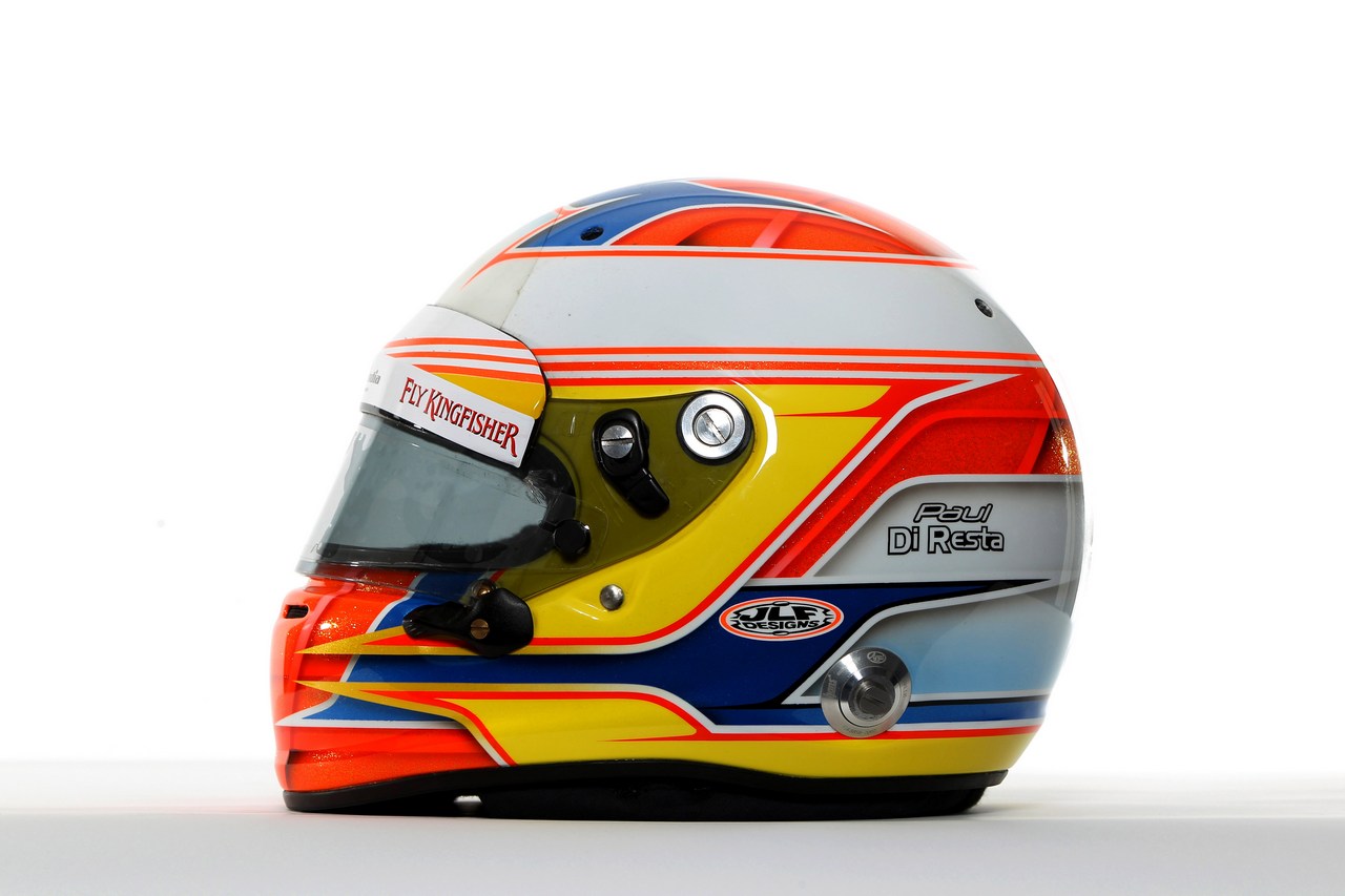 
The helmet of Paul di Resta (GBR) - Sahara Force India Formula One Team driver studio photoshoot 