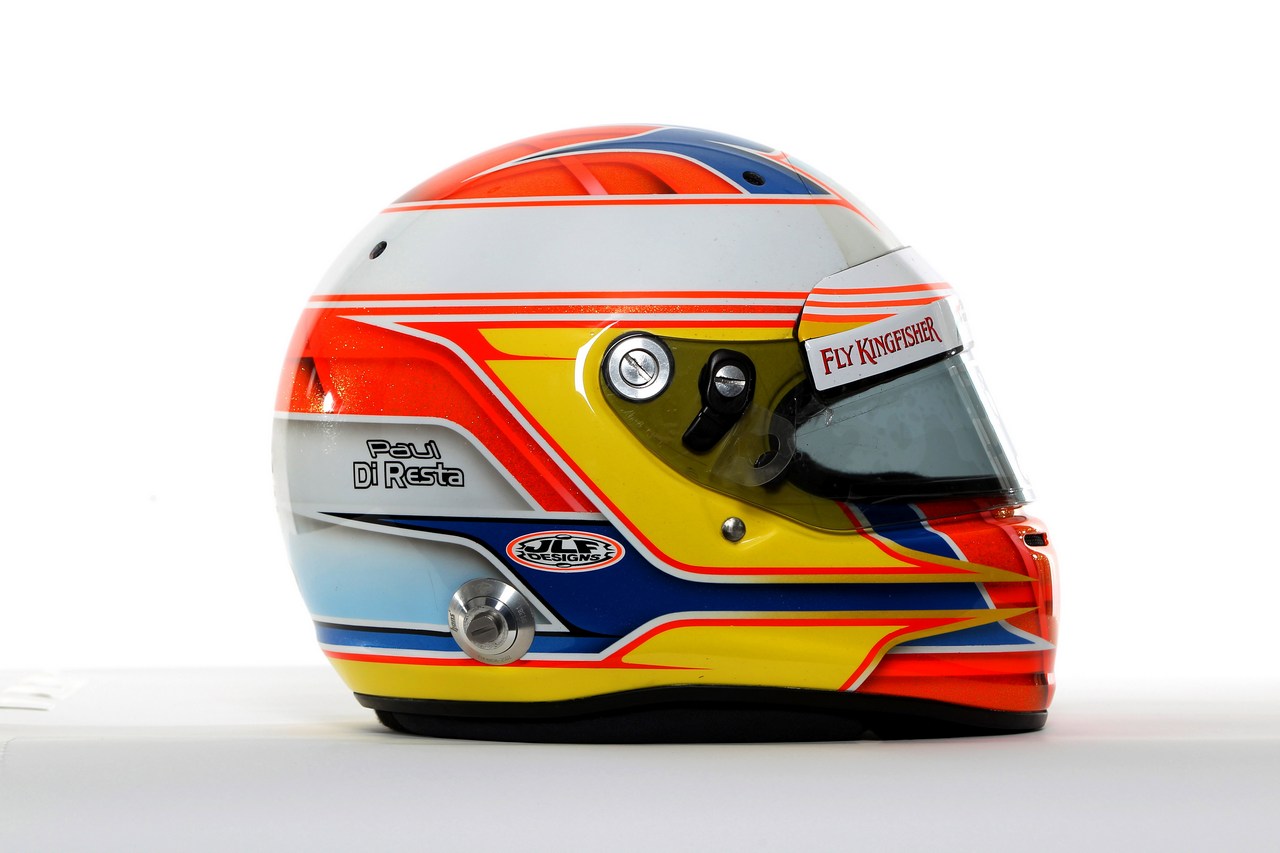 
The helmet of Paul di Resta (GBR) - Sahara Force India Formula One Team driver studio photoshoot 