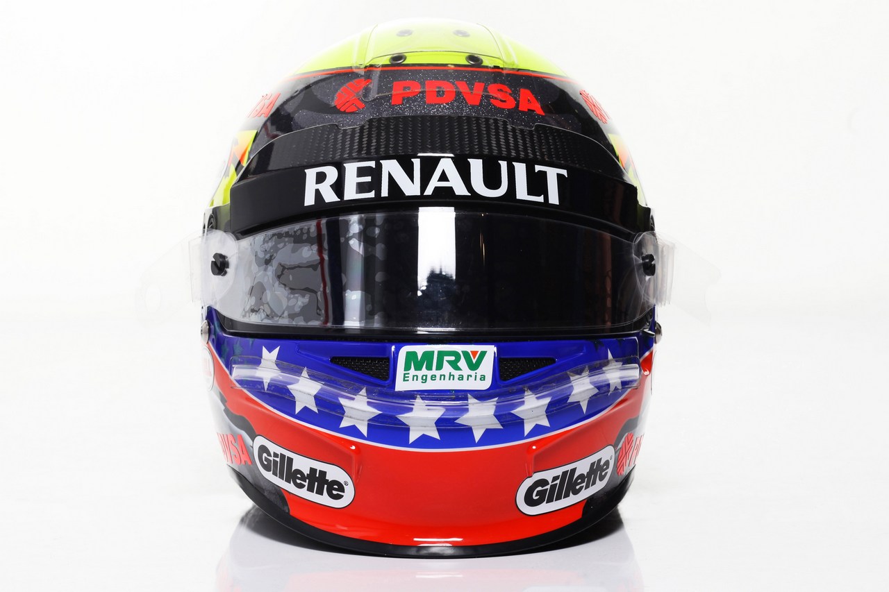 08.02.2012 Jerez, Spain,
Pastor Maldonado (VEN), Williams F1 Team helmet - Formula 1 Testing, day 1 - Formula 1 World Championship 