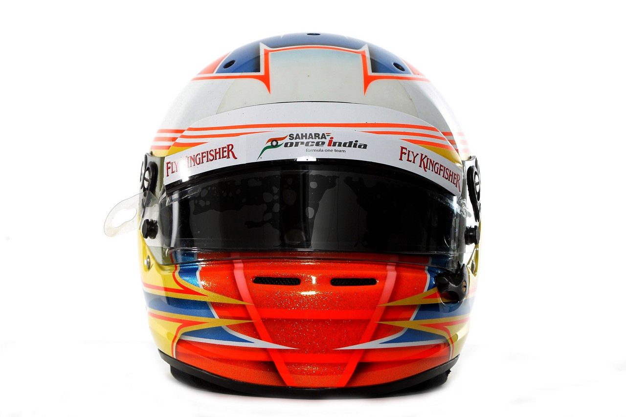 08.02.2012 Jerez, Spain,
Paul di Resta (GBR), Sahara Force India Formula One Team  helmet - Formula 1 Testing, day 1 - Formula 1 World Championship 