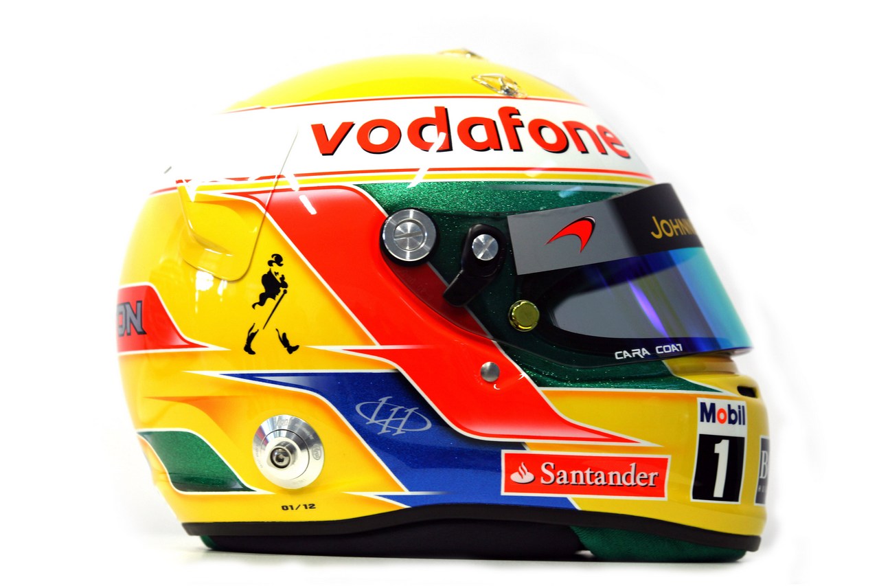 08.02.2012 Jerez, Spain,
Lewis Hamilton (GBR), McLaren Mercedes helmet - Formula 1 Testing, day 1 - Formula 1 World Championship 